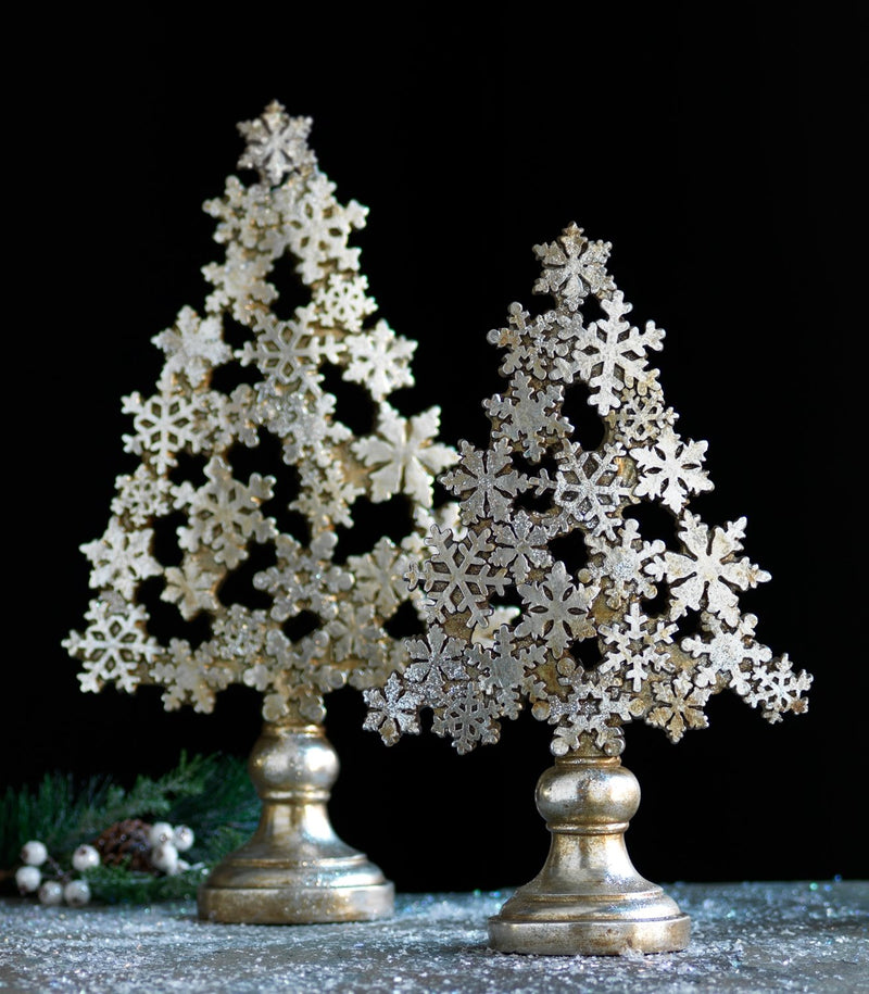 Melrose - Polystone Snowflake Tree - - The Country Christmas Loft