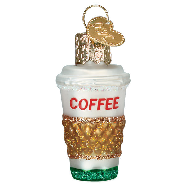 Gumdrop Mini Coffee To Go Glass Ornament - The Country Christmas Loft