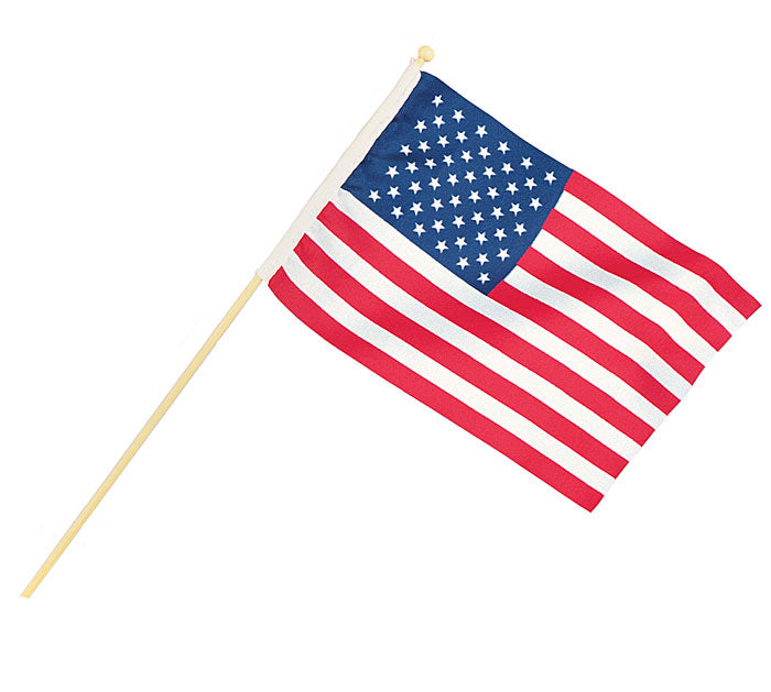 4x6 Nylon American Flag on Stick - The Country Christmas Loft