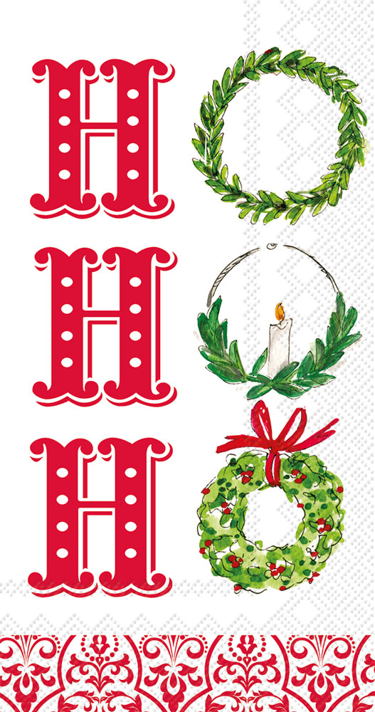 Christmas Ho Ho Ho - Guest Towel - The Country Christmas Loft