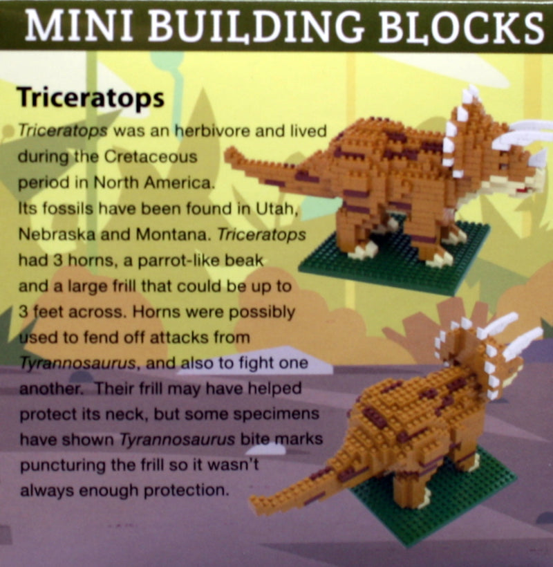 Mini Building Blocks - Triceratops - The Country Christmas Loft