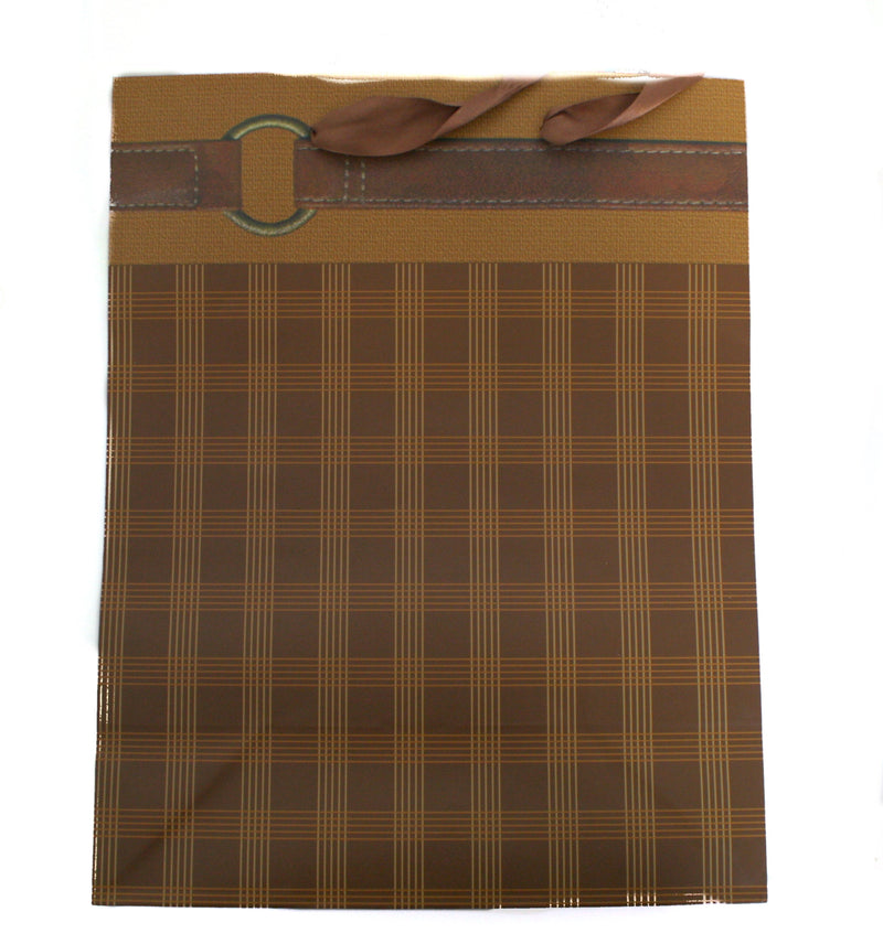 Leather Bag Look Gift Bag - The Country Christmas Loft