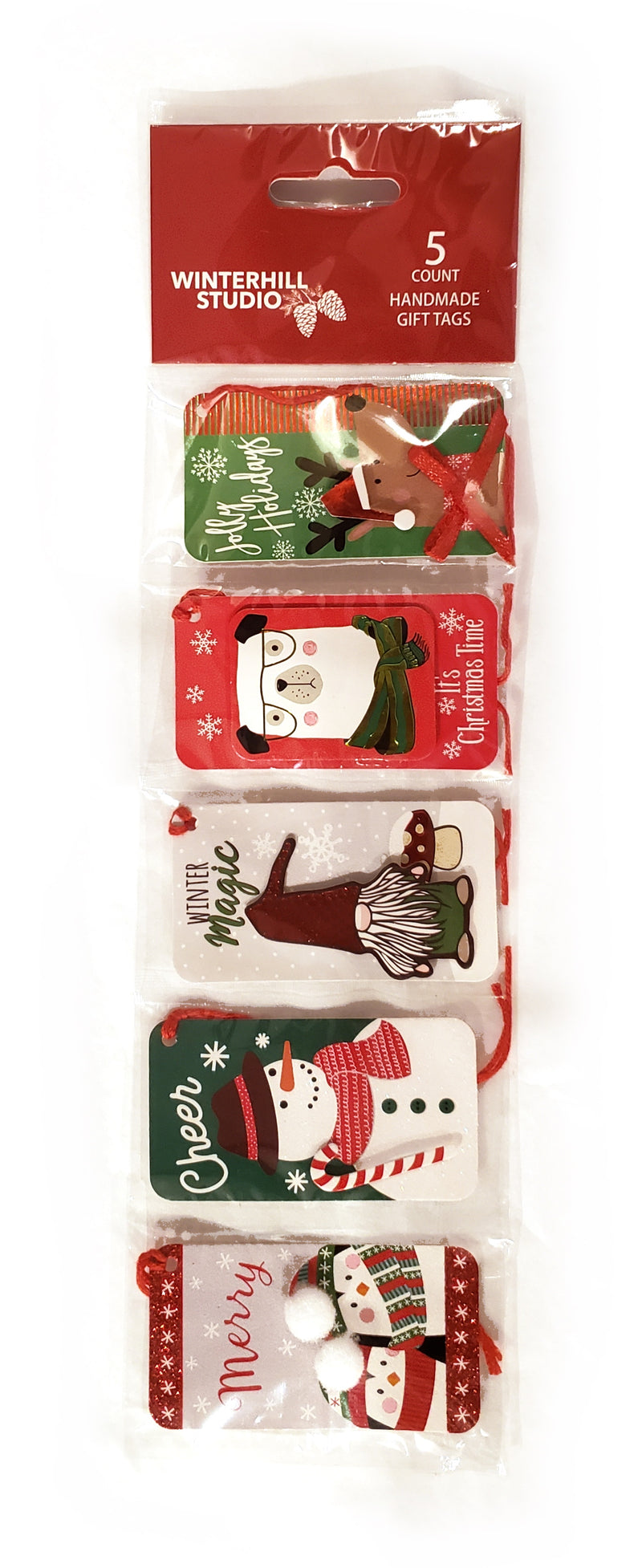 Handmade Gift Tags 5 Count - Whimsical - The Country Christmas Loft