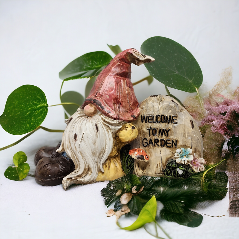Resting Garden Gnome - 8 Inch - Welcome to my Garden