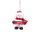 Cozy Snowman Ornament (Letters A - F) - - The Country Christmas Loft