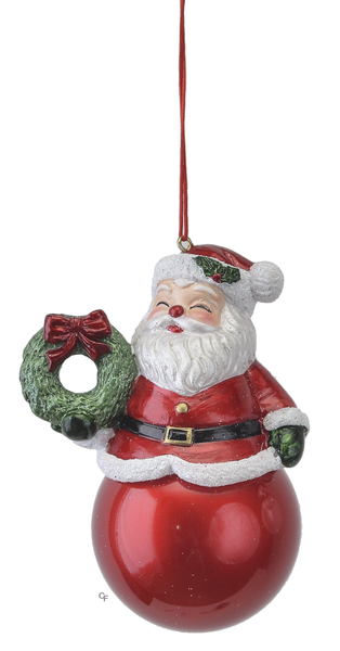 Santa Ball Ornament - The Country Christmas Loft