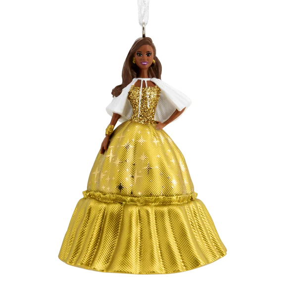 African American Holiday Barbie Ornament