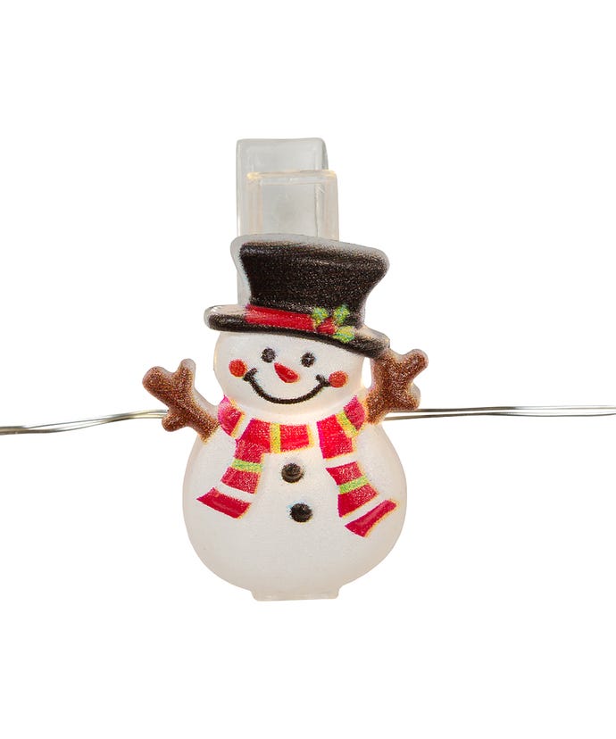Battery Operated Clip Light set - Snowman - The Country Christmas Loft