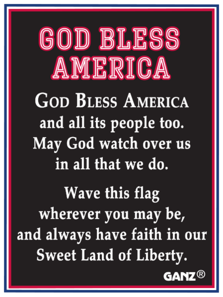 God Bless America - Swivel Flag Charm - The Country Christmas Loft