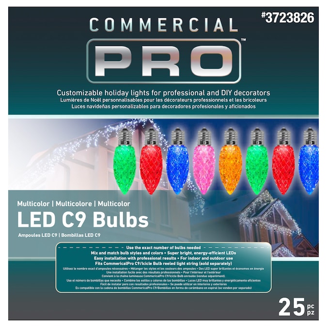 Multicolor LED C9 Light Bulbs - 25 Pack - The Country Christmas Loft