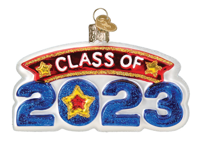 Class of  2023 Glass Ornament - The Country Christmas Loft