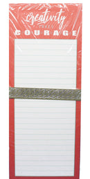 Jumbo Magnetic List Pad -  Creativity Takes Courage