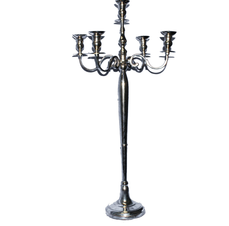 Silver Candelabra Large - The Country Christmas Loft