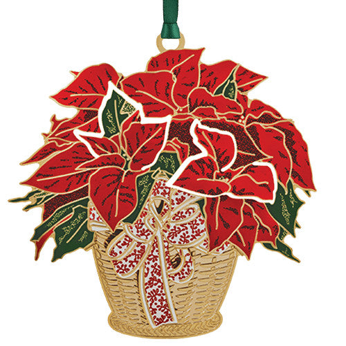 Poinsettia Basket Ornament - The Country Christmas Loft