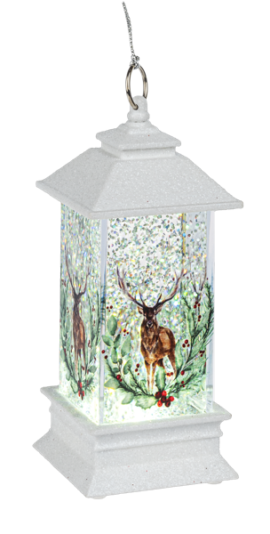 LED Light Up Deer Lantern Mini Shimmer - The Country Christmas Loft