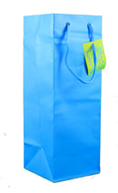 Heavyweight Bottle Gift Bag - Solid Aqua - The Country Christmas Loft