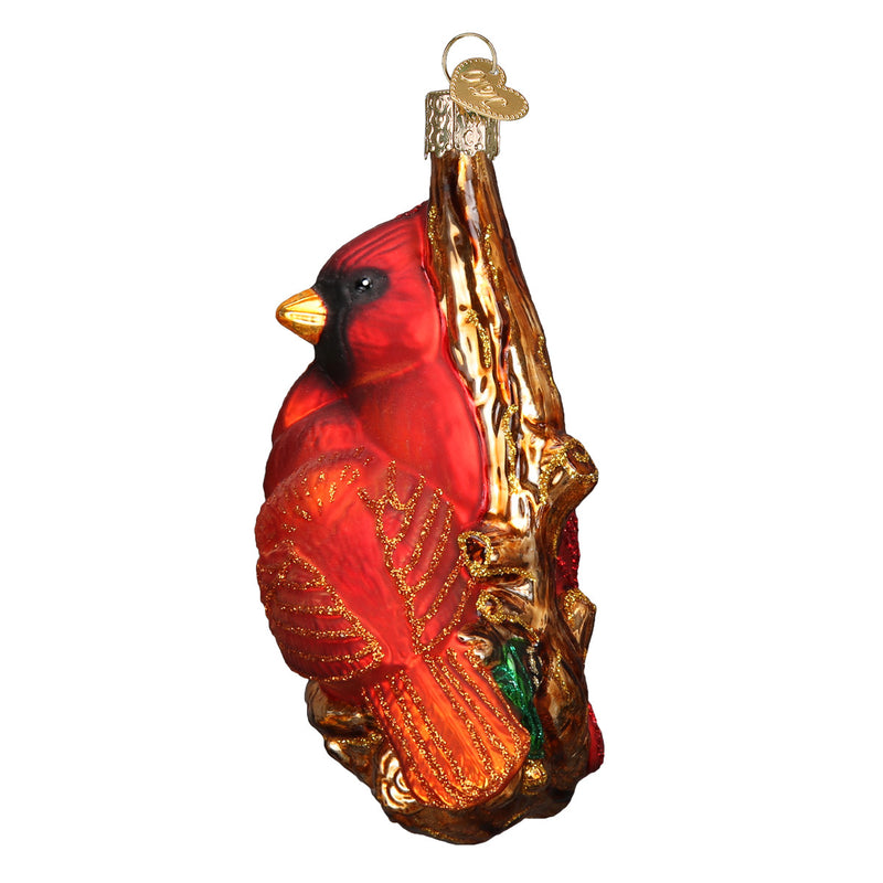 Pair of Cardinals Glass Blown Ornament - The Country Christmas Loft