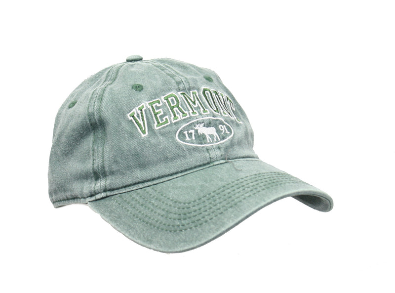 Dyed Cap Vermont 1791 Moose - Green - The Country Christmas Loft