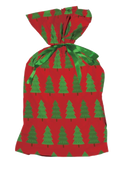 Wrap In A Hurry Jumbo Pull String Gift Bag - Tree Design - The Country Christmas Loft