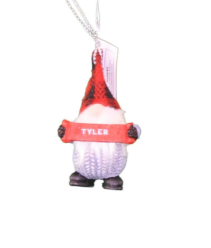Personalized Gnome Ornament (Letters R-Z) - Tyler - The Country Christmas Loft