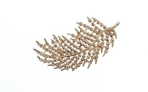 3 Inch Feather Pin - Zinc - Gold - The Country Christmas Loft