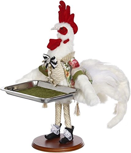 Rooster With Tray - The Country Christmas Loft