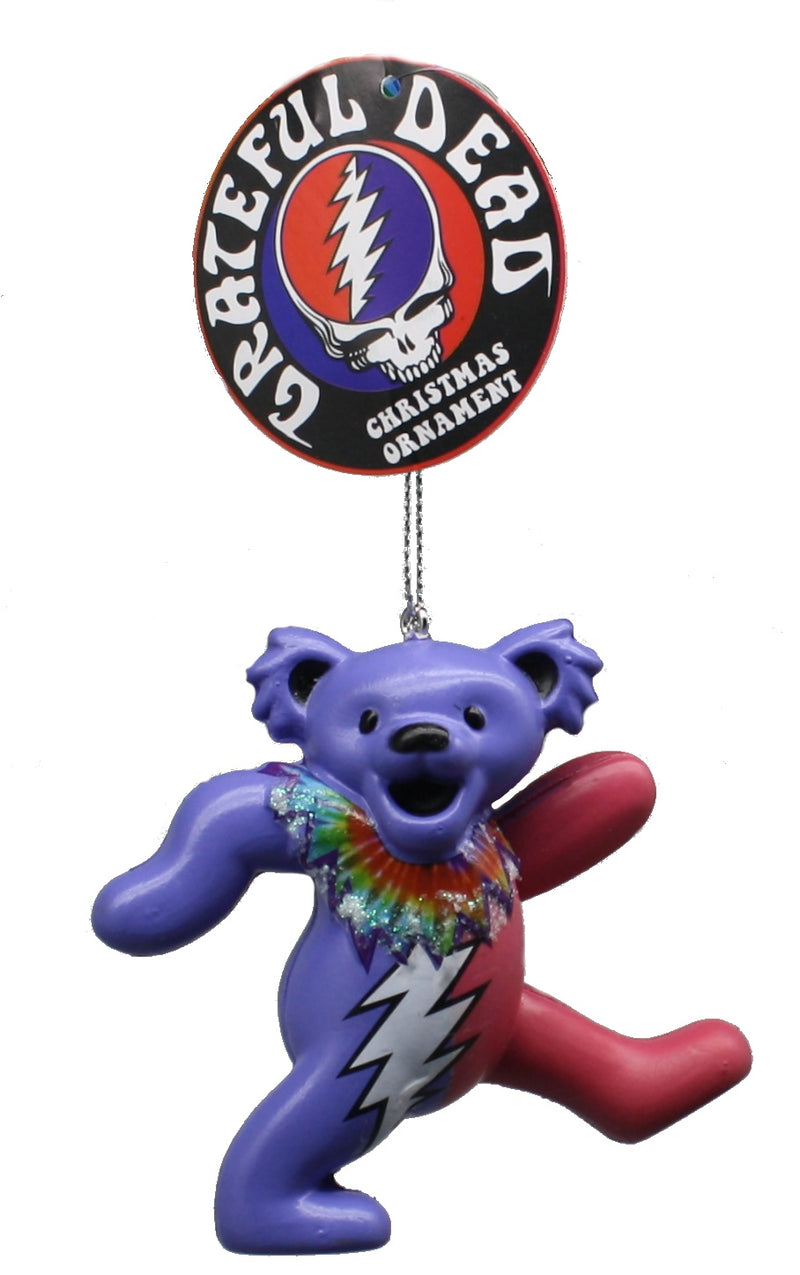 Grateful Dead Bear Ornament - Purple - The Country Christmas Loft
