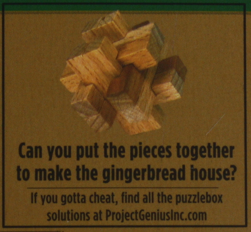 Holiday Puzzlebox Brainteaser - Gingerbread House