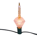 7-Light Gold Glitter Diamond Bubble Light Set - The Country Christmas Loft