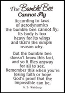 The Bumble Bee cannot fly - Charm - The Country Christmas Loft