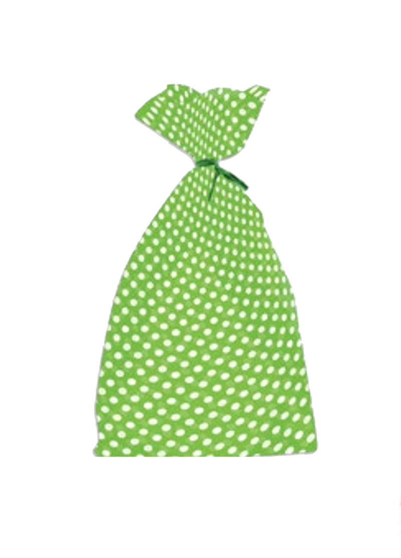 Christmas Cookie Cello Treat Bag 20 count - Green Dots - The Country Christmas Loft