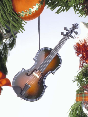 Fiddle Ornament - Dark Brown - 5" - The Country Christmas Loft