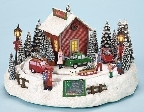 LED Musical Christmas Tree Farm - The Country Christmas Loft