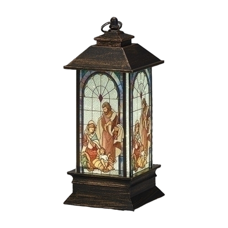 LED Lighted Holy Family Lantern - 5 Inch