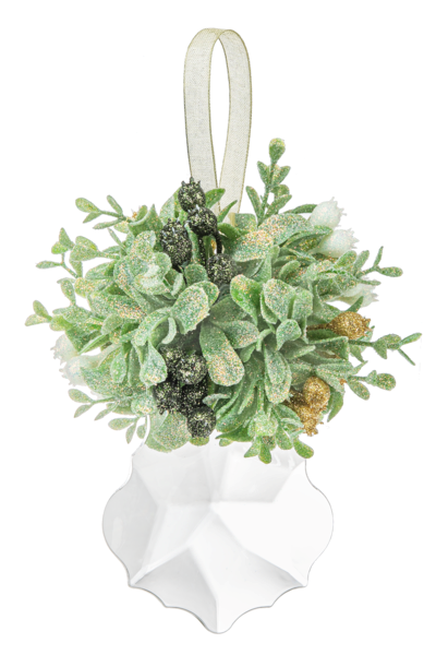 Mistletoe Acrylic Gem Ornament - - The Country Christmas Loft