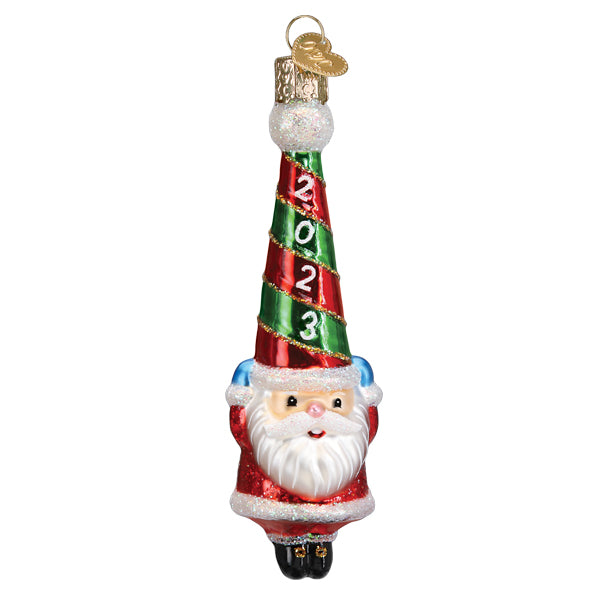 2023 Happy Santa Glass Ornament - The Country Christmas Loft