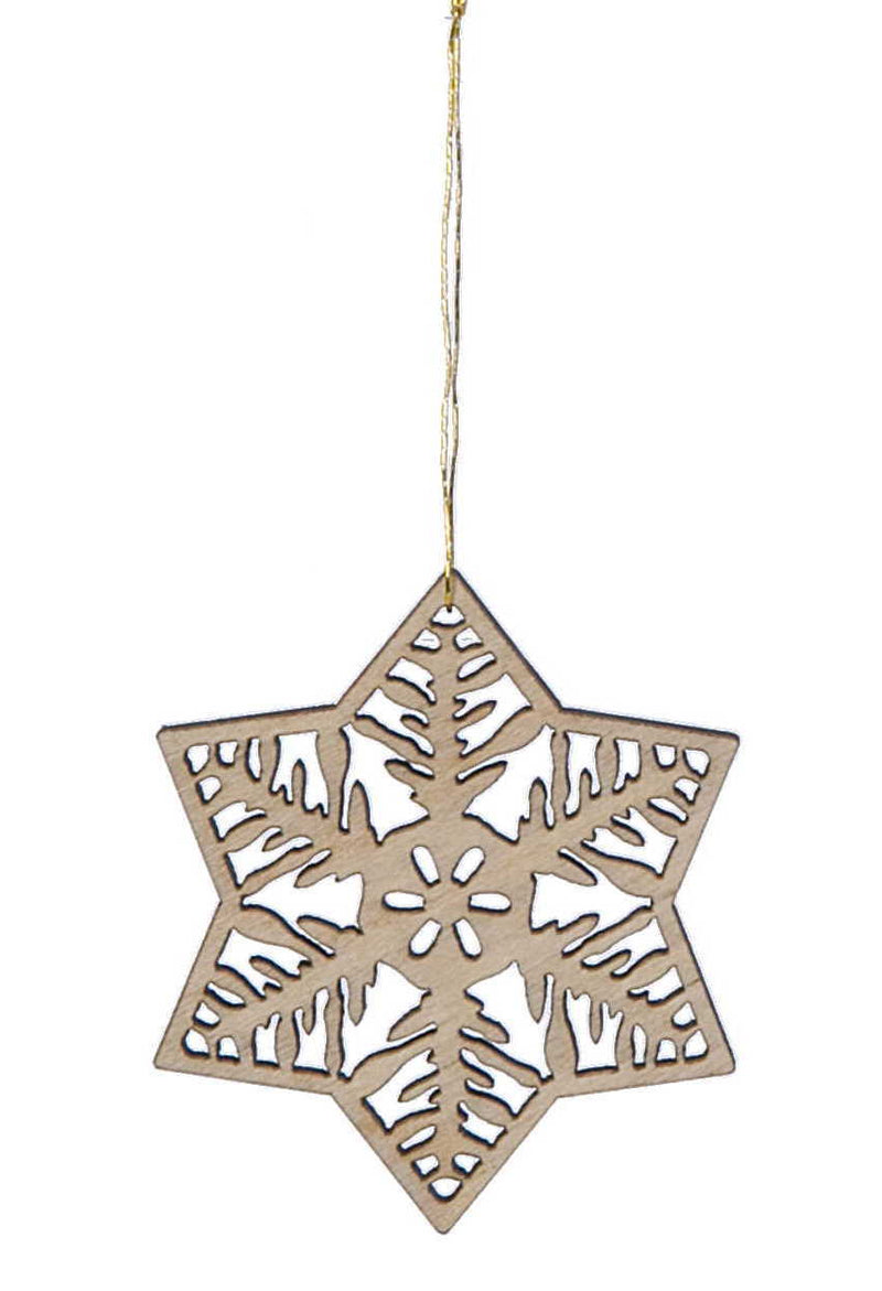 Laser Cut Wood Snowflake Ornament - - The Country Christmas Loft