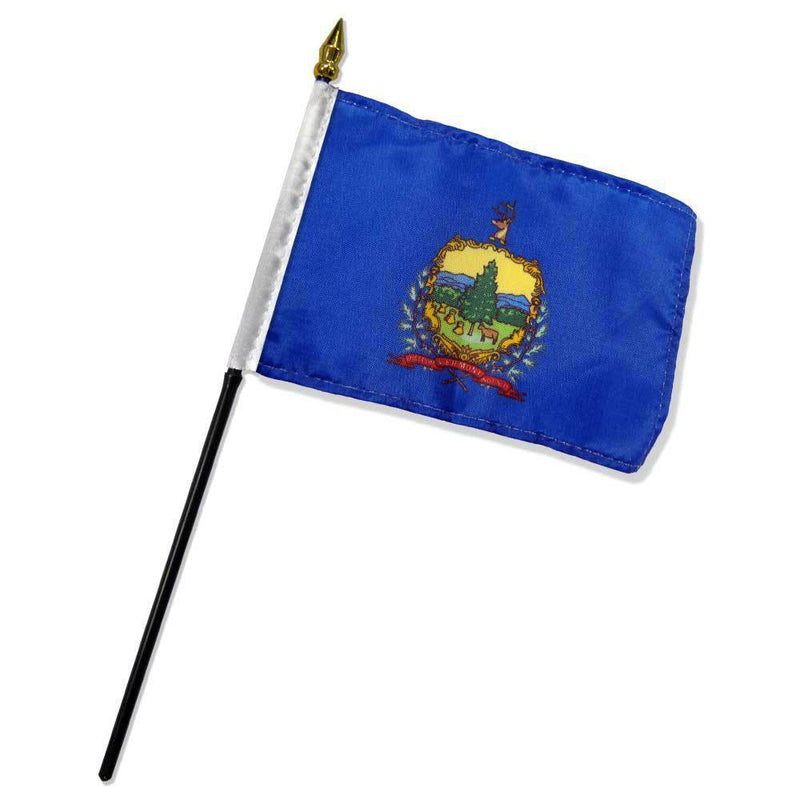 State of Vermont 4"x6" Stick Flag