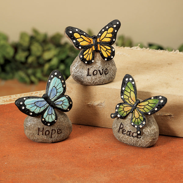 Butterfly Message Stone -