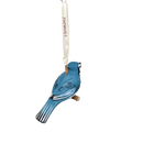 Handcarved Wood Ornament - Blue Jay