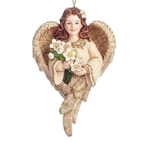 Christmas Rose Angel Ornament - The Country Christmas Loft