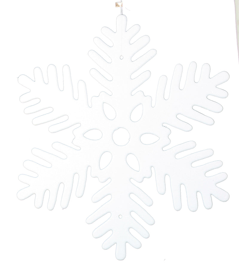 Glitter Snowflake 11 Inch Ornament - Heavy Sparkle - Solid