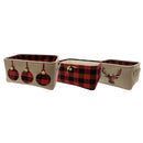 Buffalo Check Icon Holiday Baskets - - The Country Christmas Loft