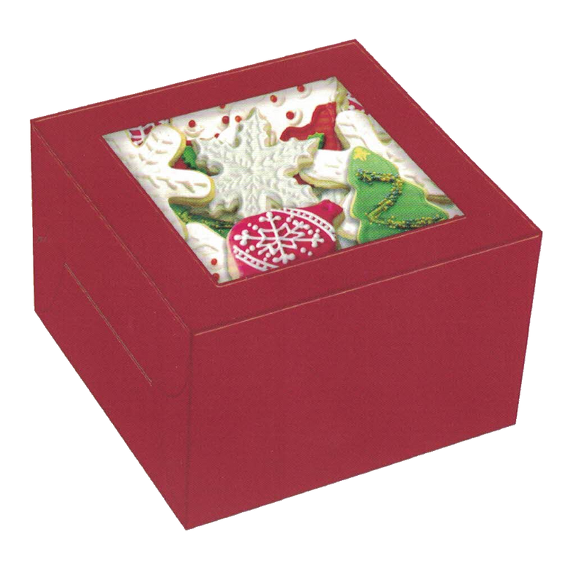 Square Cookie Box Red