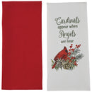Cardinals Appear  Dishtowel Set - The Country Christmas Loft