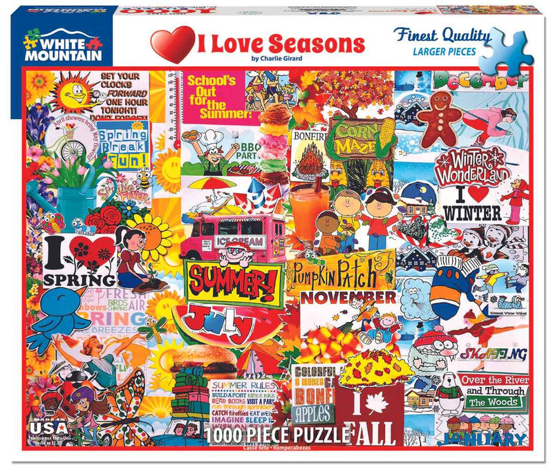 I Love Seasons - 1000 Piece Jigsaw Puzzle - The Country Christmas Loft