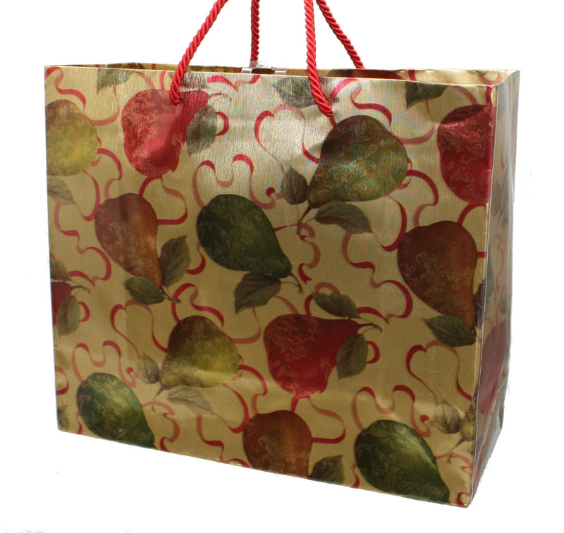Gift Bag Large - Gilded Pears - The Country Christmas Loft