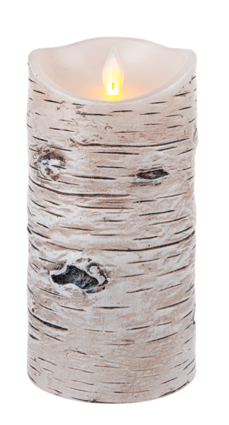 Wax LED Birch Pillar - 3" x 6" - The Country Christmas Loft