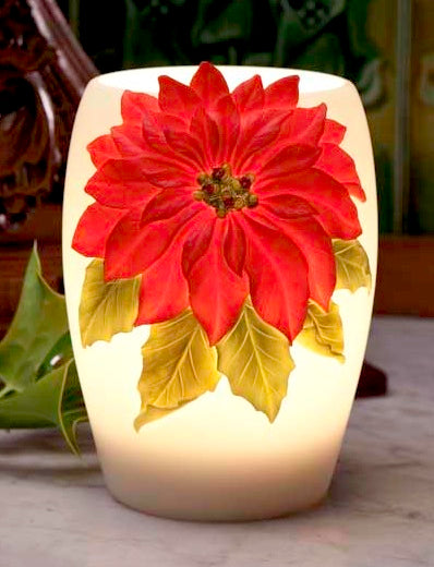Red Poinsettia Night Lamp - The Country Christmas Loft