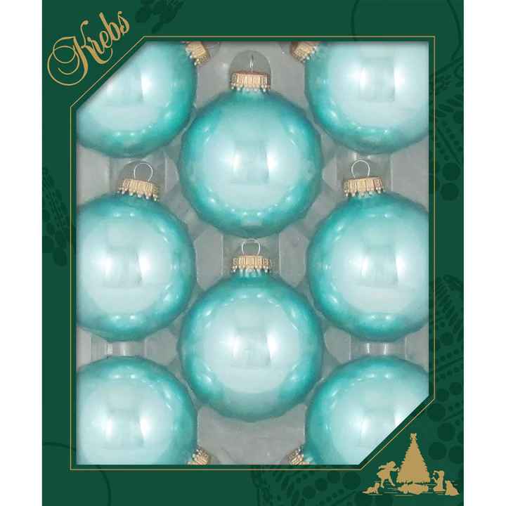 Christmas by Krebs 2-5/8" Balls - Gold Caps - Water Lily 8 Pack - The Country Christmas Loft
